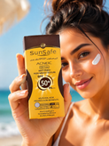 کرم ضد آفتاب سان سیف مناسب پوست های چرب و آکنه ای بژ طبیعی SPF50 شماره ۴