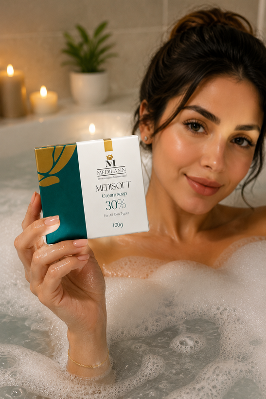 صابون کرمدار مدیلن (MEDILANN MEDISOFT Cream Soap 30%) – 100 گرم